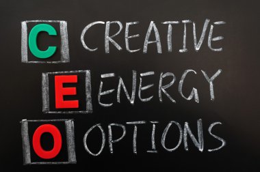 Acronym of CEO - Creative Energy Options clipart