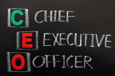 Acronym of CEO - Chief Executive Officer clipart