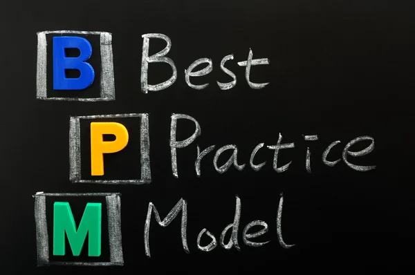 Zkratka bpm - nejlepší praxe model — Stock fotografie