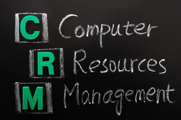 Acroniem van crm - beheer van de hulpbronnen van de computer — Stockfoto