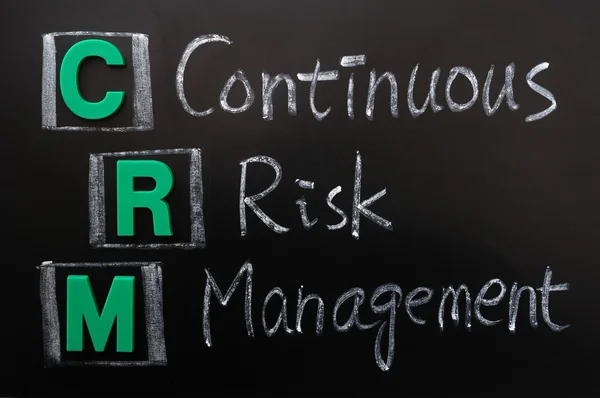 Сокращение CRM - непрерывное управление рисками — стоковое фото