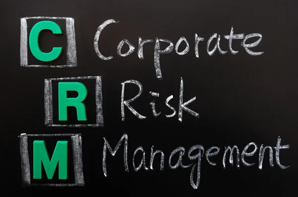 Forkortelse for CRM - Corporate Risk Management – stockfoto
