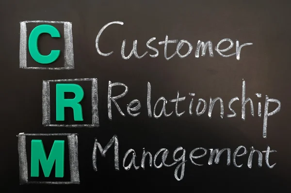 Аббревиатура CRM - Управление взаимоотношениями с клиентами — стоковое фото