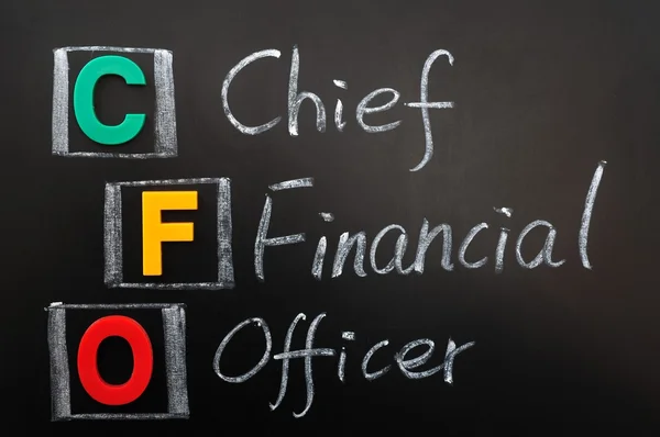 Acronym of CFO - Chief Financial Officer — Stock Photo, Image