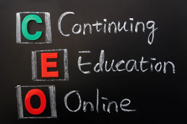 Akronym für ceo - Online-Weiterbildung — Stockfoto