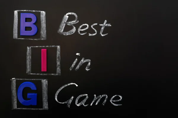 Acrónimo de BIG - Melhor em Jogo — Fotografia de Stock