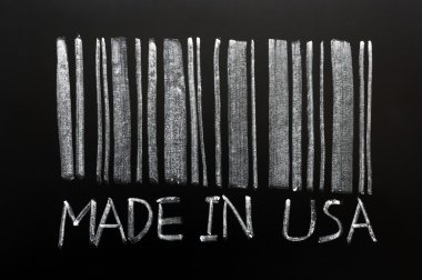 Barcode written on a blackboard clipart