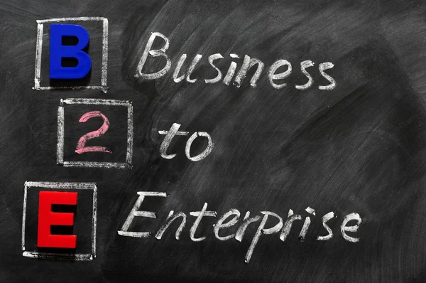 Afkorting van b2e - business-to-onderneming — Stockfoto