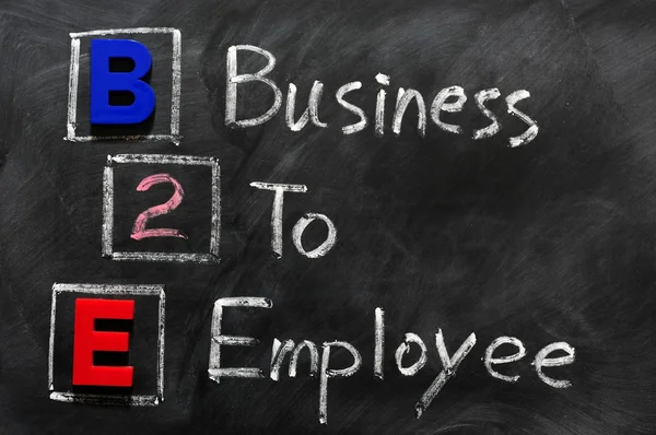 Acronym of B2E - Business to employee — Stock Photo, Image