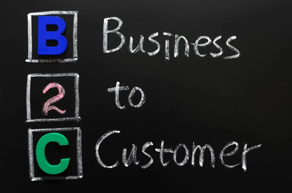 B2C का संक्षिप्त नाम ग्राहक के लिए व्यापार — स्टॉक फ़ोटो, इमेज