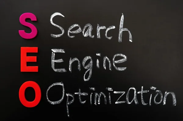 Acrónimo de SEO - Search engine optimization — Fotografia de Stock
