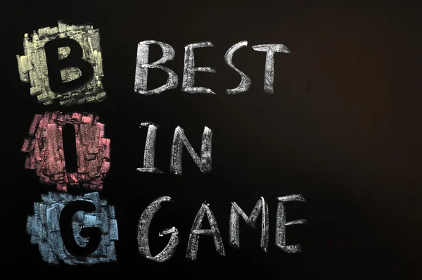 Betűszó, a nagy - a legjobb játék — Stock Fotó