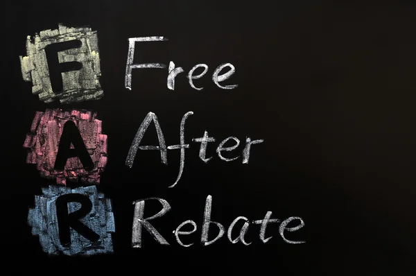 Acronimo di FAR - Free after Rebate — Foto Stock