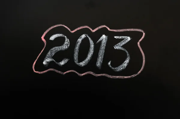 Year 2013 written on a blackboard — Stock Photo, Image