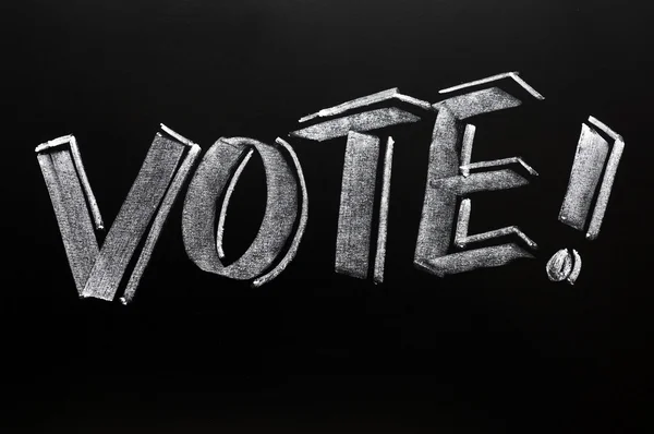 Parola di voto scritta su una lavagna — Foto Stock