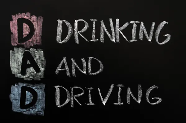 Acrónimo de DAD - Beber e conduzir — Fotografia de Stock