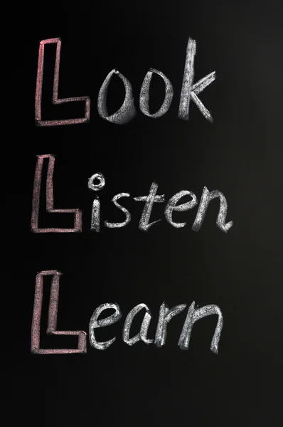Look,listen,learn — Stock Photo, Image