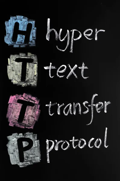 Http akronym - hyper text transfer protocol — Stockfoto