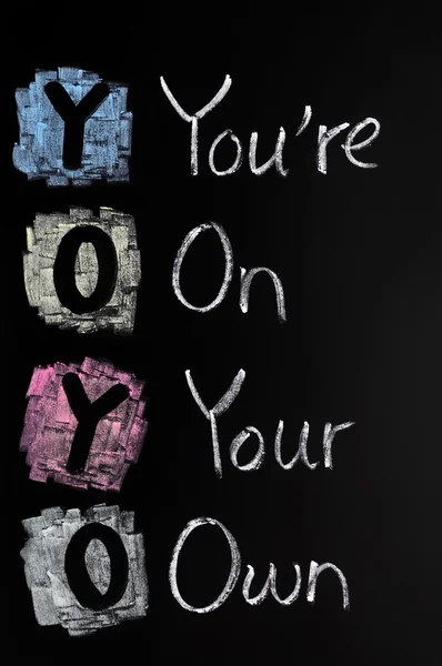 YOYO acronym - You're on your own — Stock Photo, Image