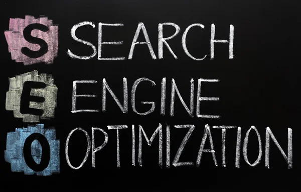 Acrónimo de SEO - Search engine optimization — Fotografia de Stock