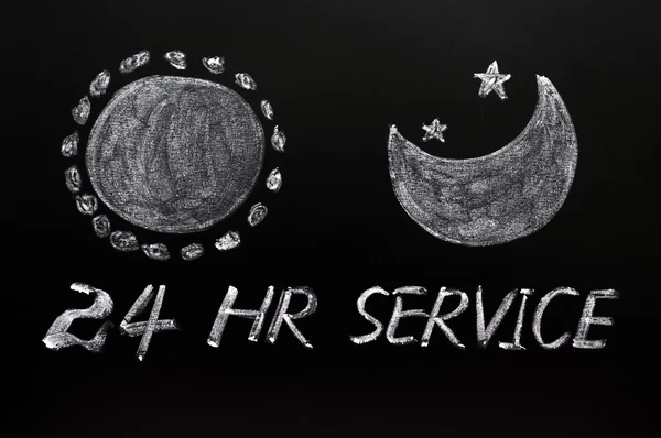 Concepto de servicio 24 horas —  Fotos de Stock