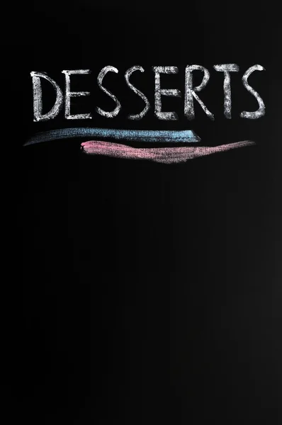 Dessertmenü — Stockfoto
