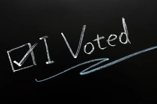 Pole wyboru "Głosowałem" — Zdjęcie stockowe
