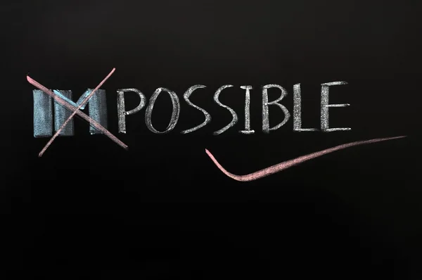 Imagen conceptual de la palabra imposible —  Fotos de Stock