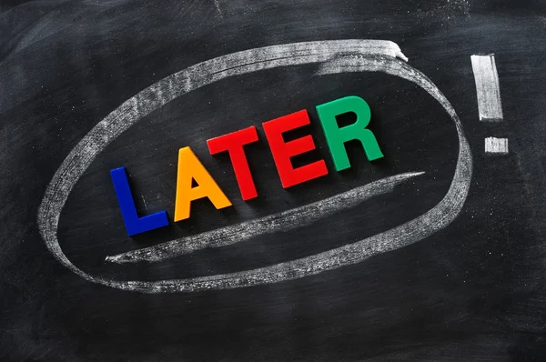 Later - word made of colorful letters — Stock Photo, Image