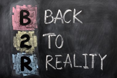 Acronym of B2R - Back to Reality clipart