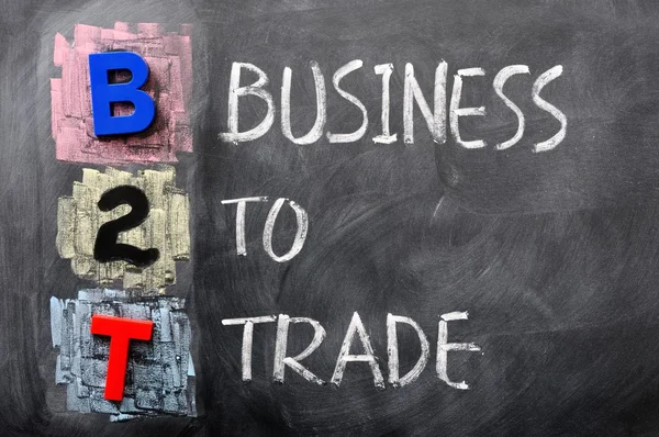 Förkortning av b2t - business handel — Stockfoto