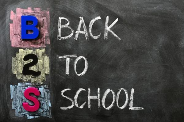 Förkortning av b2s - tillbaka till skolan — Stockfoto