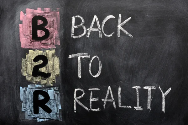 Acrónimo de B2R - De Volta à Realidade — Fotografia de Stock