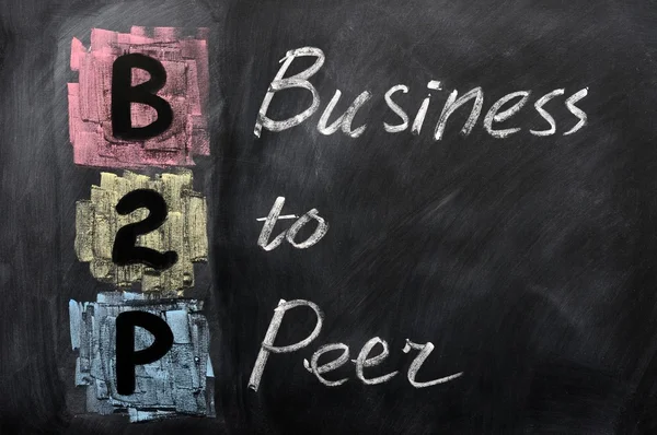 首字母缩写词的 b2p-商业同行 — 图库照片