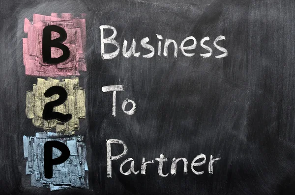 Acrónimo de B2P - Business to Partner —  Fotos de Stock