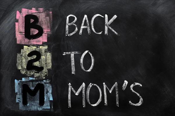 Acronym of B2M - Back to Mom's — Stock Photo, Image