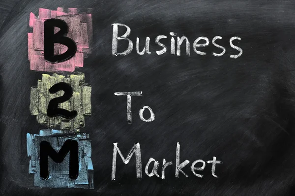 Zkratka b2m - podnikání na trhu — Stock fotografie