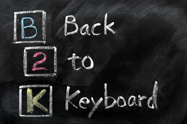 Acronym of B2K - Back to Keyboard — Stock Photo, Image