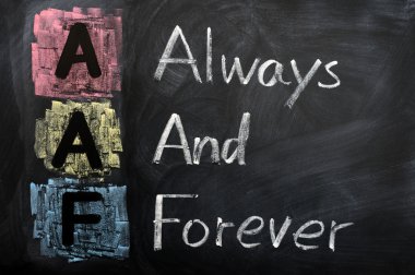 Acronym of AAF for Always and Forever clipart