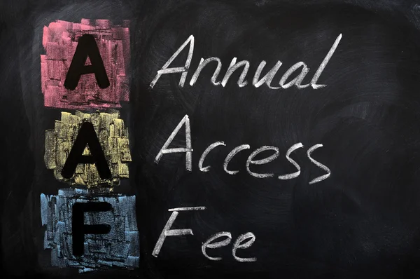 Acronym of AAF for Annual Access Fee — Stock Photo, Image