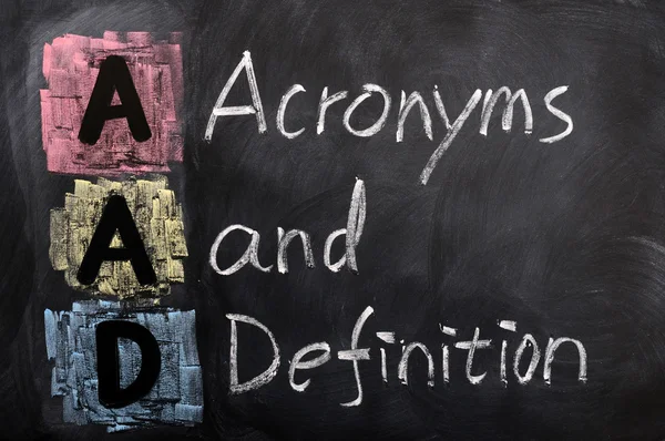 Acronym of AAD for Acronyms and Definition — Stock Photo, Image
