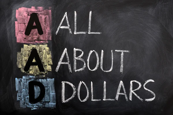 Acrónimo de AAD for All About Dollars — Foto de Stock