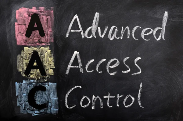 Акронім Aac для просунутих Access Control — стокове фото
