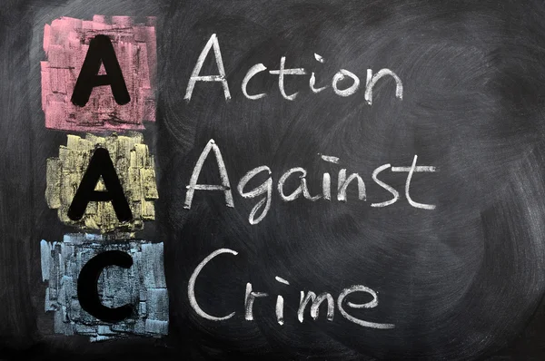 Acrónimo de AAC para la Acción contra el Delito — Foto de Stock