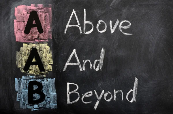 Acronym of AAB for Above and Beyond — Stock Photo, Image