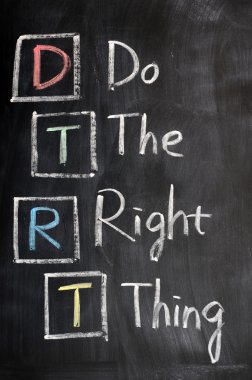 Acronym of DTRT for Do the Right Thing clipart