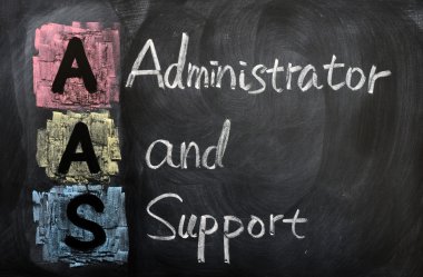 Acronym of AAS for administrator and support clipart