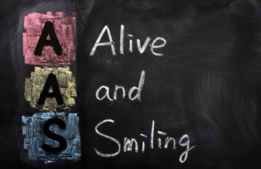 Acronym of AAS for Alive and Smiling clipart