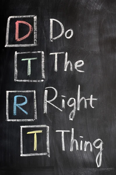 Acronym of DTRT for Do the Right Thing — Stock Photo, Image