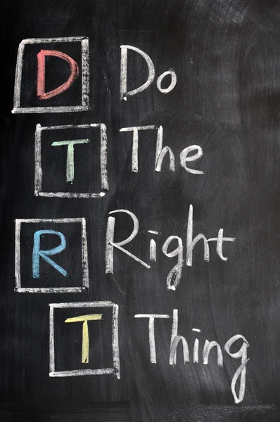 Acronimo di DTRT for Do the Right Thing — Foto Stock